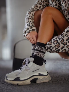 Dámské ponožky  pruhy černé model 21679079 - Milena