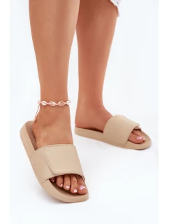 Dámské Pantofle Béžové model 21697593 - 4F