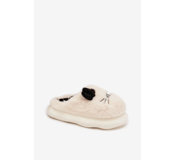 Kožešinové dámské pantofle Smile béžové model 21772466 - Boto Kožešinové dámské pantofle Smile béžové model 21772466 - Boto