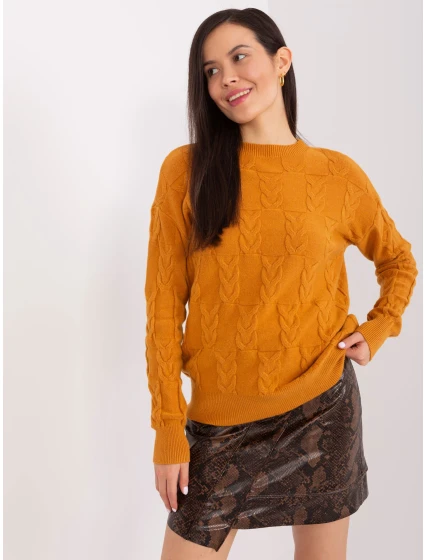 Sweter AT SW model 19034366 ciemny żółty - FPrice