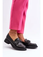 Elegantní dámské kožené mokasíny Black Triana Elegantní dámské kožené mokasíny Black Triana