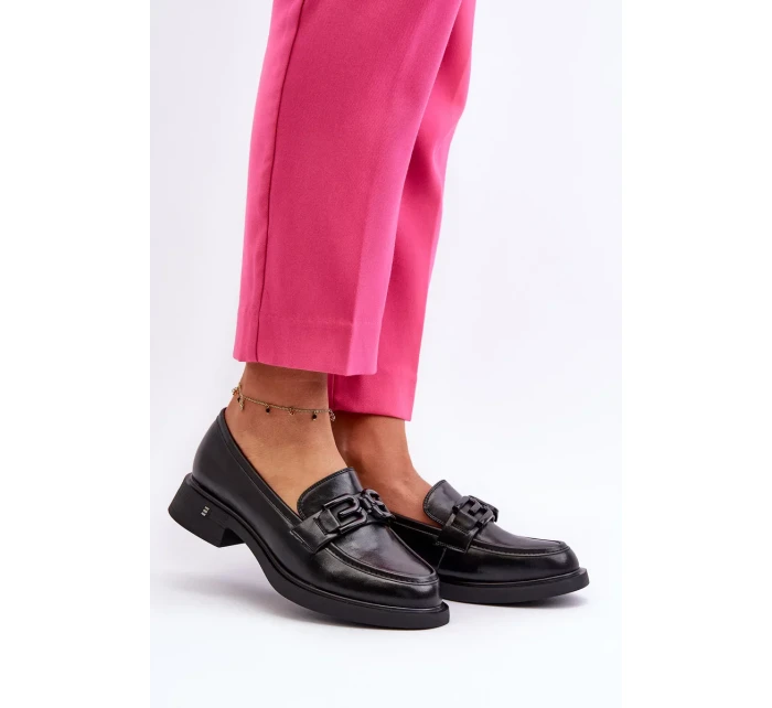 Elegantní dámské kožené mokasíny Black Triana Elegantní dámské kožené mokasíny Black Triana