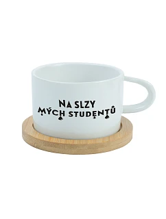 NA SLZY MÝCH STUDENTŮ - bílý hrníček makronka 200 ml