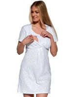 Dámská kojící noční košile 693/370 Agnes Bílá vzor - CORNETTE