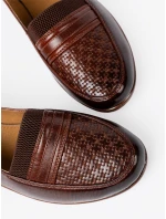 Trendy dámské hnědé  polobotky na klínku