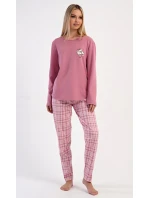 Dámské pyžamo dlouhé model 21475620 se šálou - Vienetta