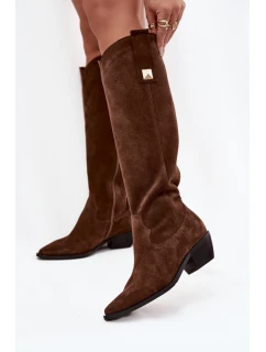 Kozačky na podpatku model 220208 Step in style