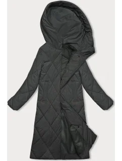 Dlouhá dámská zimní bunda v army barvě s kapucí J.Style (5M3173-136)