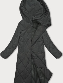 Dlouhá zimní bunda J.Style v army barvě s kapucí (5M3173-136)