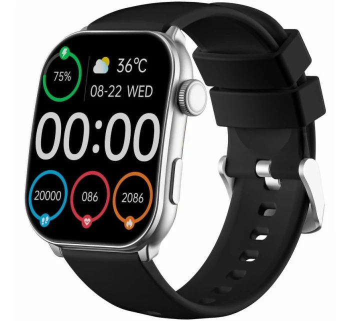 Dámské chytré hodinky GRAVITY GT28-9 řemínek + náramek Black Silver Dámské chytré hodinky GRAVITY GT28-9 řemínek + náramek Black Silver