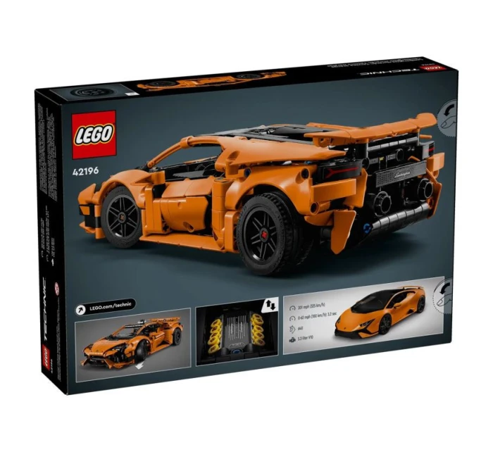 LEGO Technic 42196 Oranžové Lamborghini Huracán Tecnica