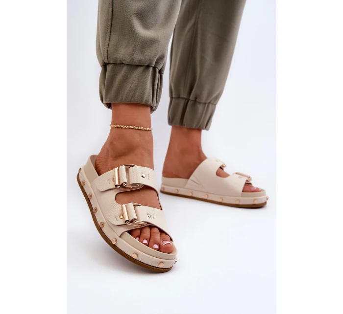 Dámské žabky na platformě Big Star NN274083 béžové Dámské žabky na platformě Big Star NN274083 béžové