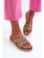 Pohodlné dámské žabky s  béžové model 21664619 - Inblu