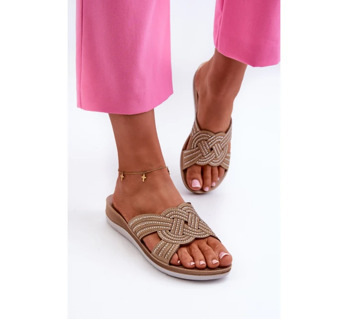 Pohodlné dámské žabky s  béžové model 21664619 - Inblu