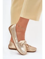 Dámské eko kůže mokasíny zlaté model 21701567 - Boto Dámské eko kůže mokasíny zlaté model 21701567 - Boto