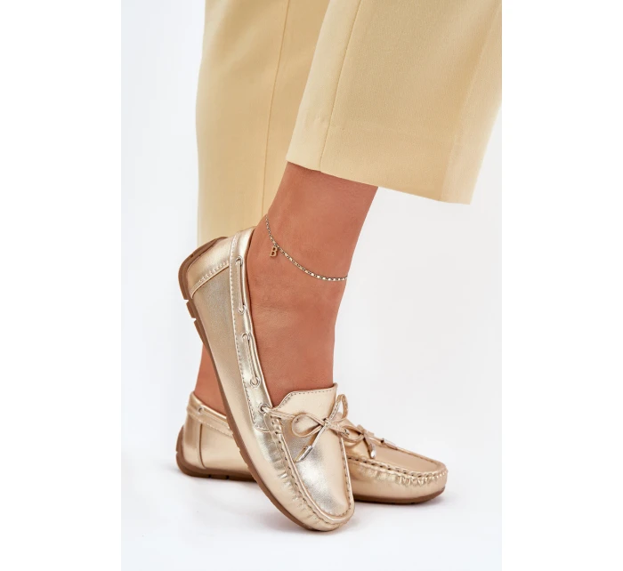 Dámské eko kůže mokasíny zlaté model 21701567 - Boto Dámské eko kůže mokasíny zlaté model 21701567 - Boto