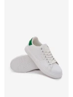 Pánské Sneakersy Z Eko Kůže Big Star OO174116 Bílá-Zelená