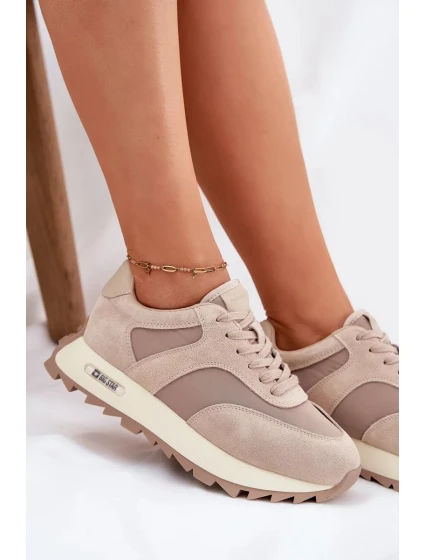 Dámské semišové tenisky na platformě Big Star HI-POLY SYSTEM – béžové Dámské semišové tenisky na platformě Big Star HI-POLY SYSTEM – béžové