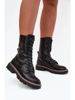 Dámské zateplené workery s dekorativním detailem Dorialine – černé Dámské zateplené workery s dekorativním detailem Dorialine – černé