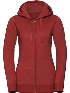 Russell Athletic 263F Dámská melírovaná mikina s kapucí "Authentic " 10.263F brick red melange