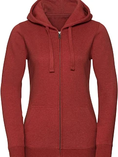 Russell Athletic 263F Dámská melírovaná mikina s kapucí "Authentic " 10.263F brick red melange