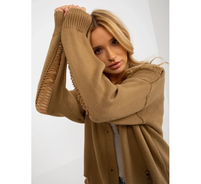 Dámský kardigan LC SW model 18140213 velbloudí - FPrice
