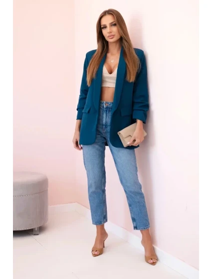 Sako s klopami elegantní tmavě model 21399748 - K-Fashion