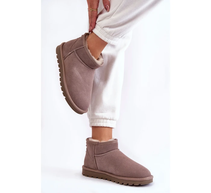 Dámské semišové nízké boty do sněhu Šede Shelie Dámské semišové nízké boty do sněhu Šede Shelie