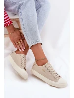Dámské Textilní Tenisky Big Star RR274767 Béžové Dámské Textilní Tenisky Big Star RR274767 Béžové