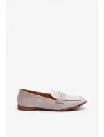 Dámské mokasíny 1AY / 5042 Světle šedá - Super mode Dámské mokasíny 1AY / 5042 Světle šedá - Super mode