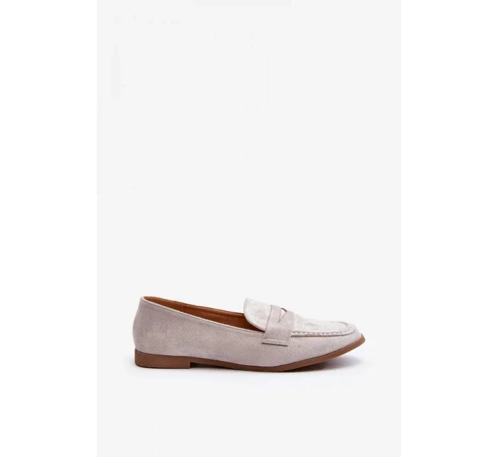Dámské mokasíny 1AY / 5042 Světle šedá - Super mode Dámské mokasíny 1AY / 5042 Světle šedá - Super mode
