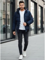 Pánská zimní bunda s kapucí tmavě modrá FashionStreet TX5086z