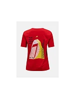 Dámské tričko PEAK PERFORMANCE W Explore Graphic Tee, červené Dámské tričko PEAK PERFORMANCE W Explore Graphic Tee, červené