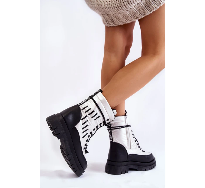 Dámské šněrovací sněhule model 21602847 - VINCEZA Dámské šněrovací sněhule model 21602847 - VINCEZA