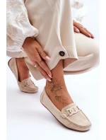 Dámské módní semišové mokasíny Bežové model 21625619 - Boto