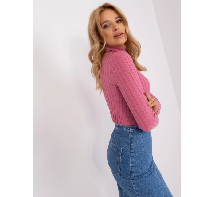 Sweter PM SW model 18900760 ciemny różowy - FPrice Sweter PM SW model 18900760 ciemny różowy - FPrice