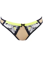 Barevná tanga V-10148 béžová/černá/zelená - Axami Barevná tanga V-10148 béžová/černá/zelená - Axami