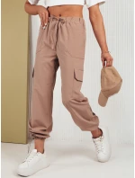 Béžové dámské padákové kalhoty MITON FashionStreet UY1675 Béžové dámské padákové kalhoty MITON FashionStreet UY1675