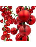 VĚNEC Z VĚTVIČEK 180CM S OZDOBAMI 80 KS.SLÍDA ČERVENÁ VĚNEC Z VĚTVIČEK 180CM S OZDOBAMI 80 KS.SLÍDA ČERVENÁ