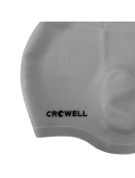 Plavecká čepice Crowell Ear Bora ve stříbrné barvě.4