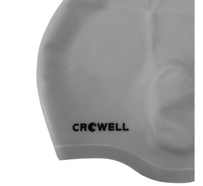 Plavecká čepice Crowell Ear Bora ve stříbrné barvě.4