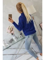 Poloviční rolák s kosočtvercovým vzorem chrpově modrý Poloviční rolák s kosočtvercovým vzorem chrpově modrý