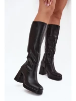 Dámské  Kolena Na Zip  Černé model 21704921 - Boto