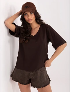 T shirt RV BZ model 22097887 ciemny brązowy - FPrice