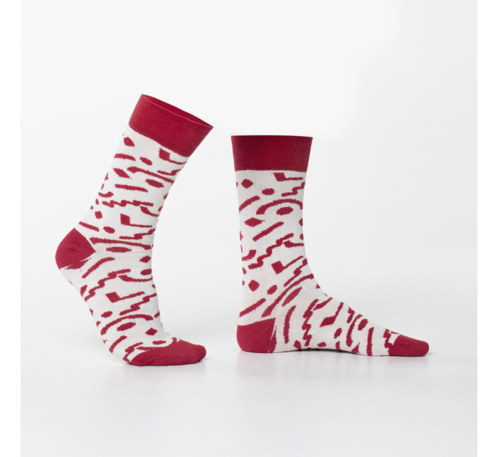 Krémové dámské ponožky se vzory