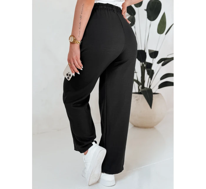 Dámské kalhoty se širokými nohavicemi MILLIVIO černé FashionStreet UY2659