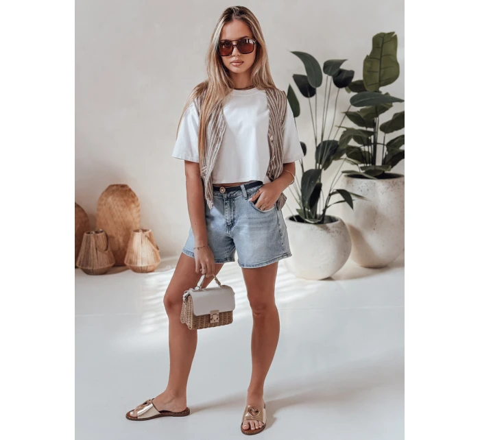 Dámské džínové šortky s páskem HELLO JEAN modré FashionStreet SY0481 Dámské džínové šortky s páskem HELLO JEAN modré FashionStreet SY0481