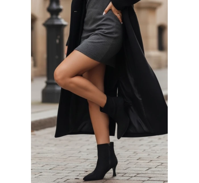 Dámské semišové kozačky černé model 21993194 - Dstreet Dámské semišové kozačky černé model 21993194 - Dstreet