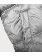 Šedá dámská bunda se střihem model 21246850 - S'WEST
