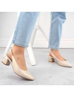 W béžové  elegantní sandály model 21776016 - SERGIO LEONE